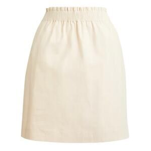 J CREW Pull On Linen Blend Skirt Cream Size 2 Business Casual Spring Summer